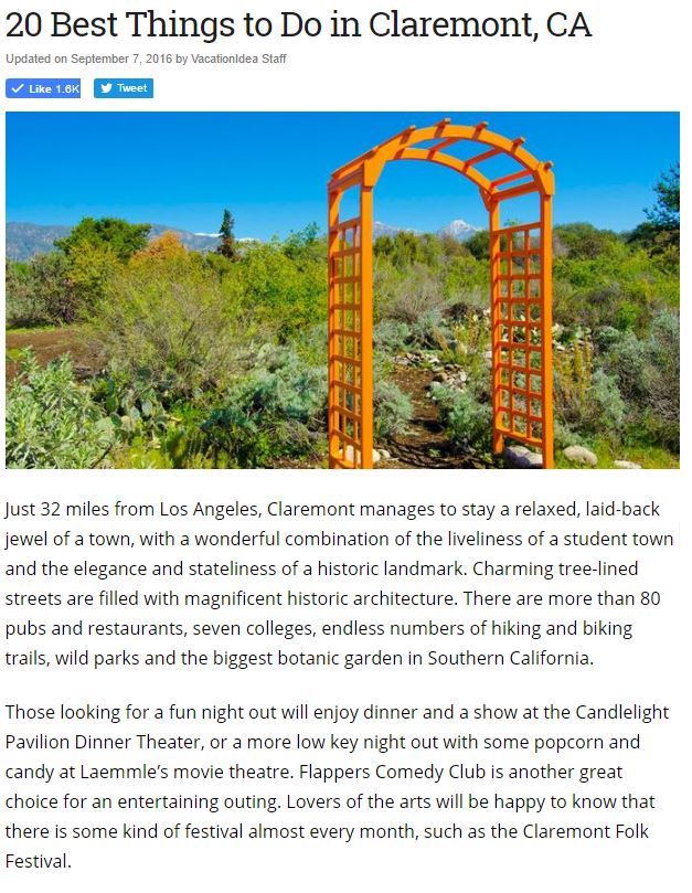 10 Things To Do In Claremont